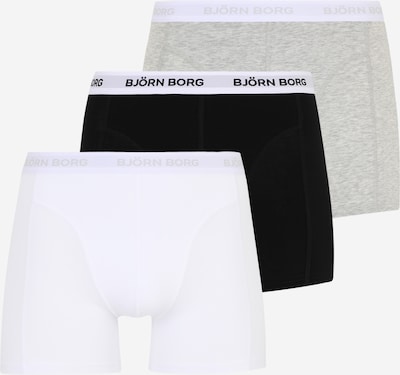 BJÖRN BORG Urheilualushousut koossa L värissä vaaleanharmaa / musta / valkoinen, Tuotenäkymä