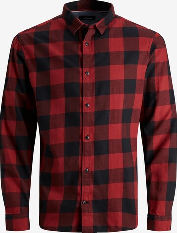 Jack & Jones Junior Regular fit Button Up Shirt 'Gingham' in Red: front