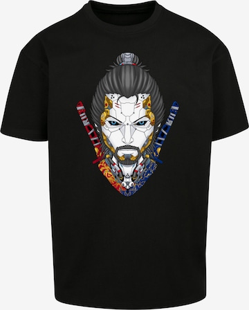 F4NT4STIC Shirt 'Cyberpunk Samurai CYBERPUNK STYLES' in Black: front