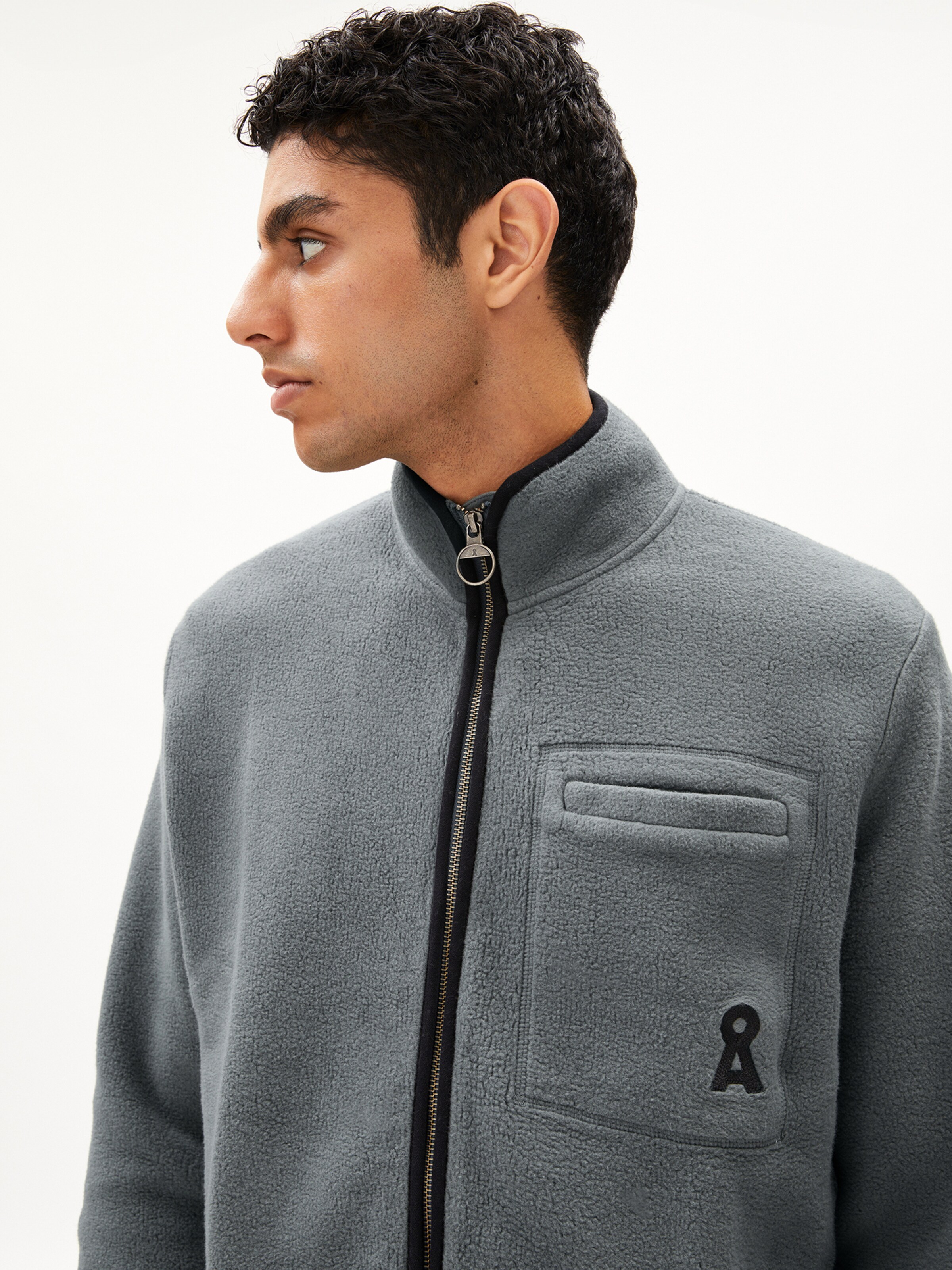 ARMEDANGELS Fleecejacke 'AABLEO ' in Grau
