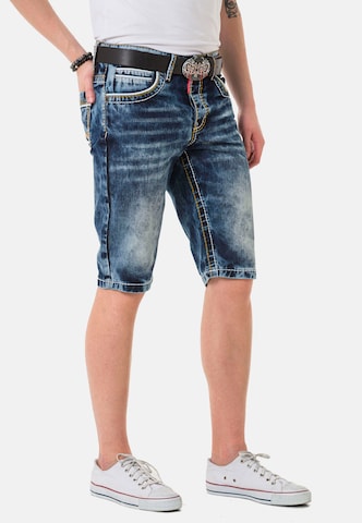 CIPO & BAXX Regular Jeansshorts in Blau