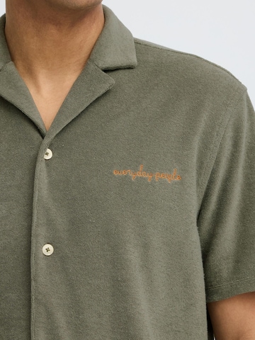 BLEND Regular Fit Kurzarmhemd ' BHBasti ' in Grün