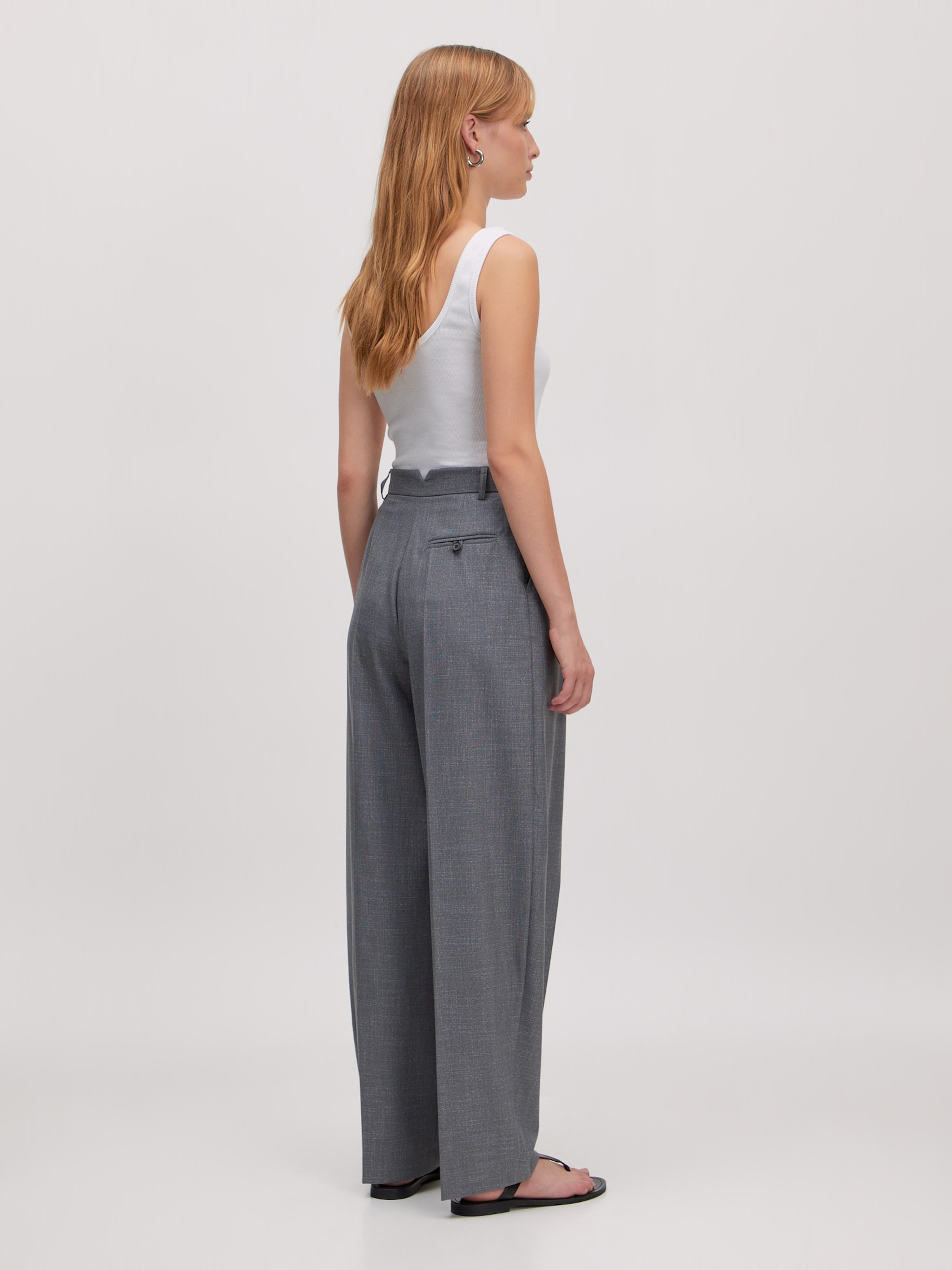 EDITED Produits Pantalon à plis 'Verona' gris