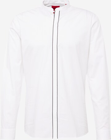 HUGO Slim fit Button Up Shirt 'Enrique' in White: front