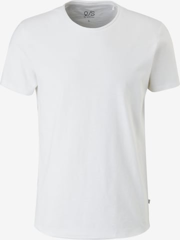 T-Shirt QS en blanc : devant