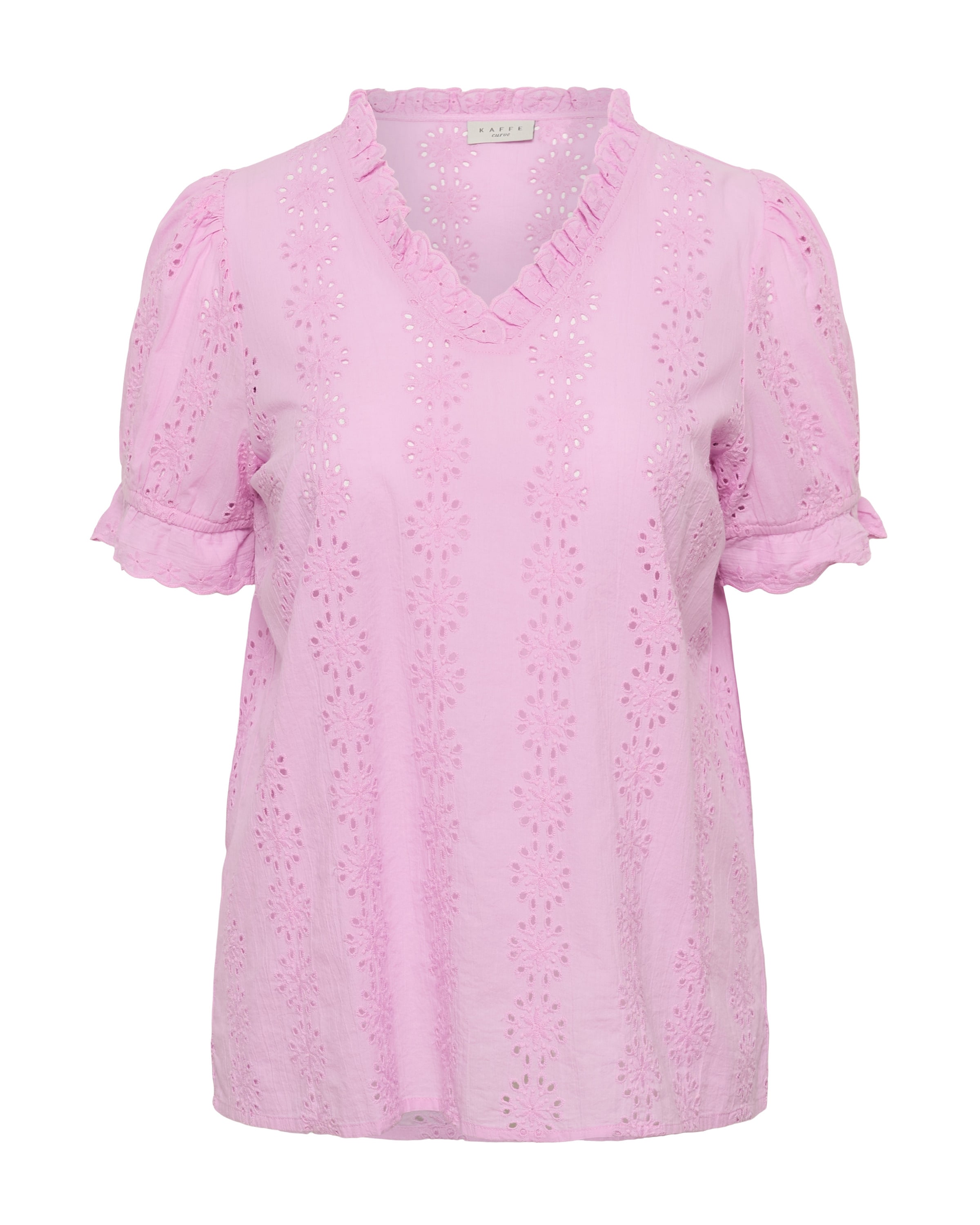 Chemisier 'Dina' KAFFE CURVE en rose : devant