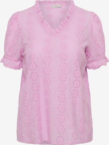 Chemisier 'Dina' KAFFE CURVE en rose : devant