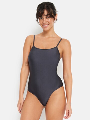 LSCN by LASCANA Bustier Badpak 'Nele' in Grijs: voorkant