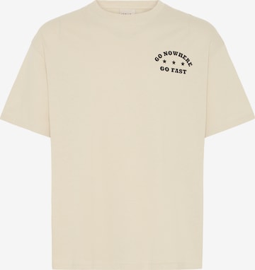 !Solid Rundhalsshirt ' SDUstance ' in Beige: Vorderseite