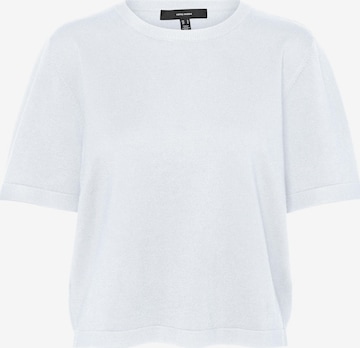 VERO MODA Пуловер 'VMSilje' в бяло: отпред