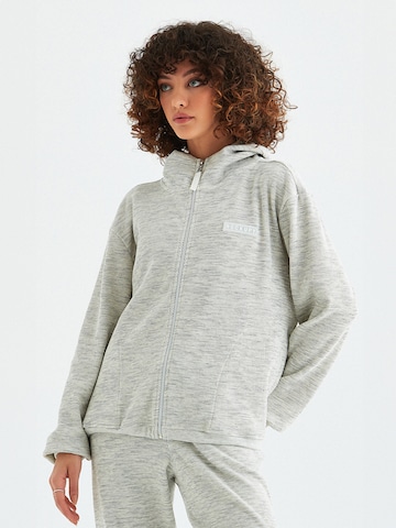 Rockupy Zip-Up Hoodie 'Gabriela' in Grey: front