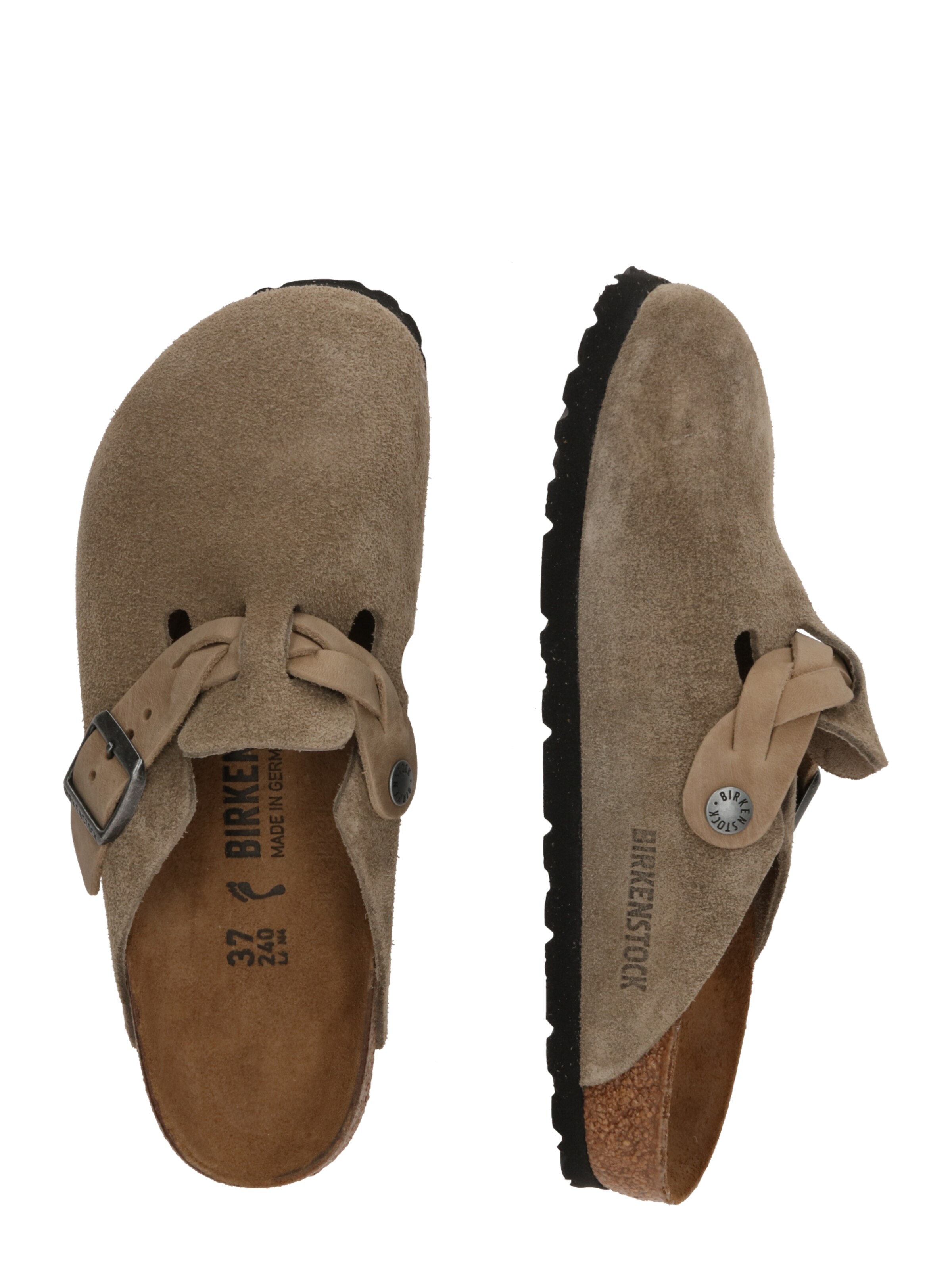 BIRKENSTOCK Чехли 'Boston LEVE' в сиво