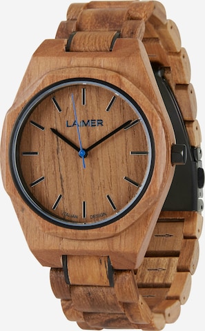 LAiMER Analog Watch 'Constantin' in Brown: front