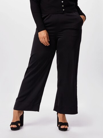 ONLY Carmakoma Zvonové kalhoty Kalhoty 'GISELAS' – černá: přední strana