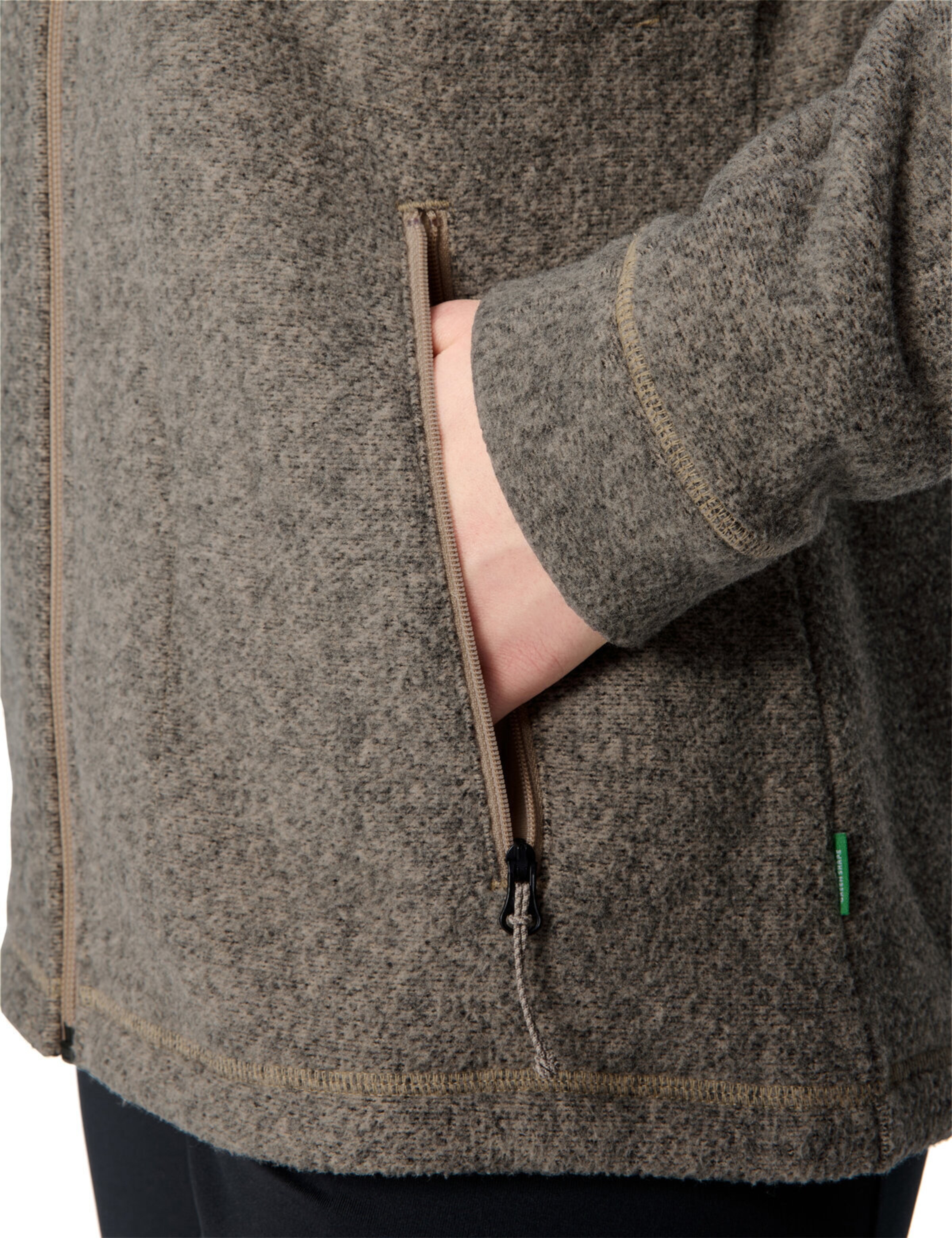 VAUDE Athletic fleece jacket 'Skomer' in Beige