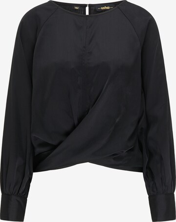 Camicia da donna di usha BLACK LABEL in nero: frontale