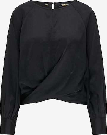 usha BLACK LABEL Blouse in Zwart: voorkant