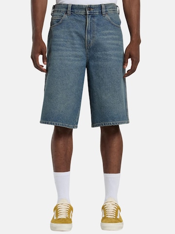 DICKIES Slimfit Broek 'DICKIES 958 13 IN LSE SHORT JEAN BERMUDA' in Blauw