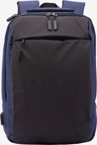 Zaino 'Zaino B Cavalli Poliestere Chiusura Zip Tasche Esterne 40x28x15 cm' di B. Cavalli in blu: frontale