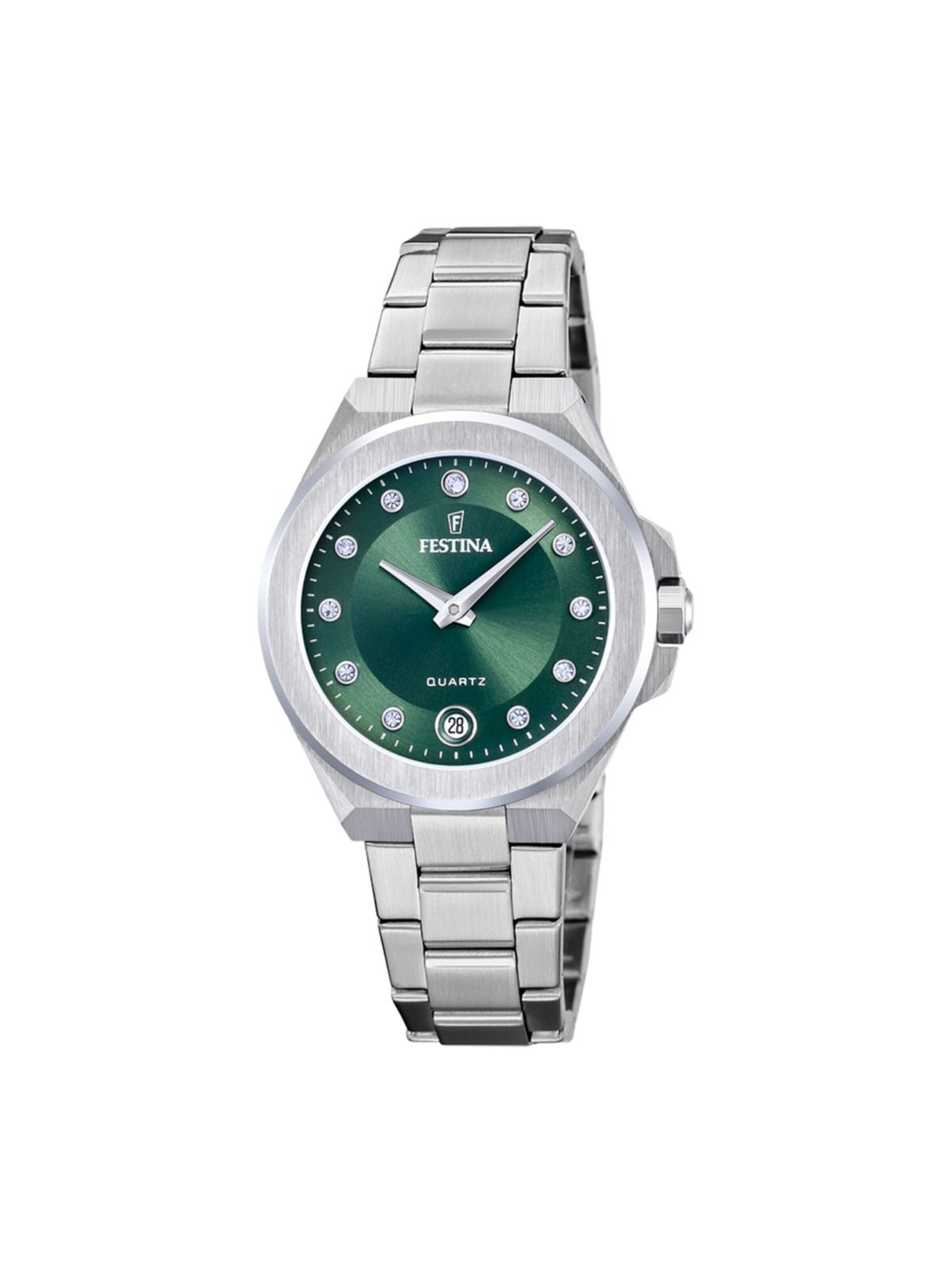 Montre à affichage analogique 'Festina - Date watch Mademoiselle - Quartz watch movement - Watch case width: 33 mm' FESTINA en vert : devant