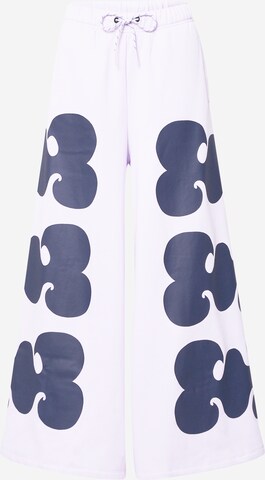 ADIDAS SPORTSWEAR Zvonové kalhoty Sportovní kalhoty 'Marimekko ' – fialová: přední strana