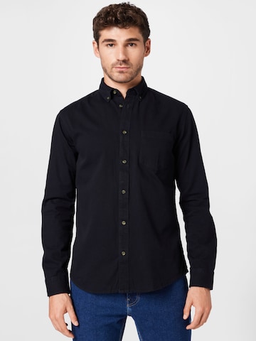 Only & Sons Comfort fit Button Up Shirt 'Bryce' in Black: front