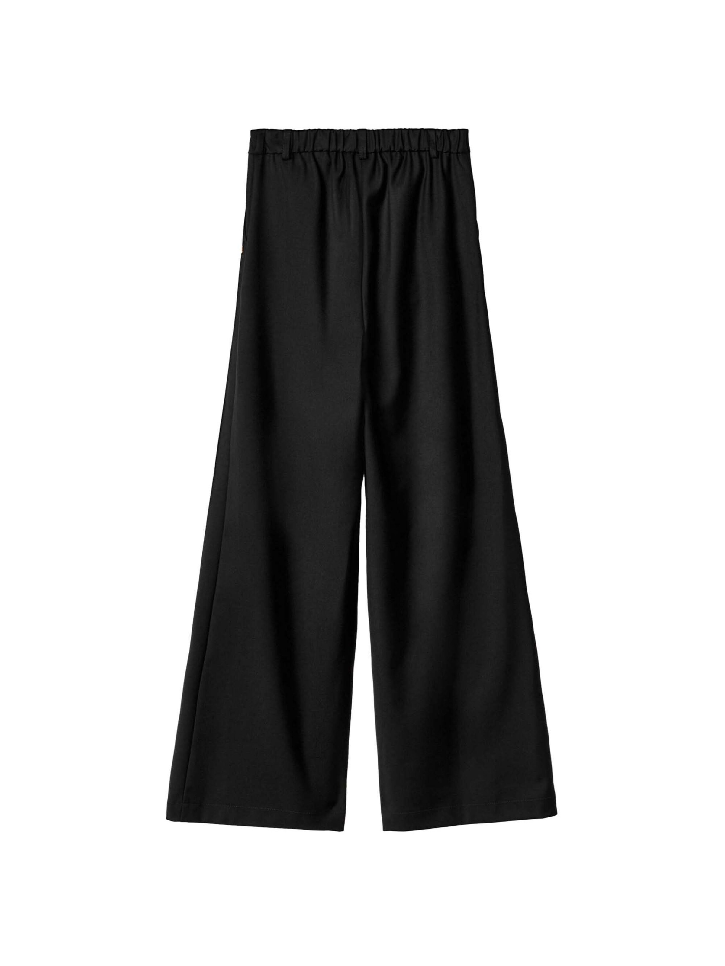 HINNOMINATE Wide leg Pleat-Front Pants in Black