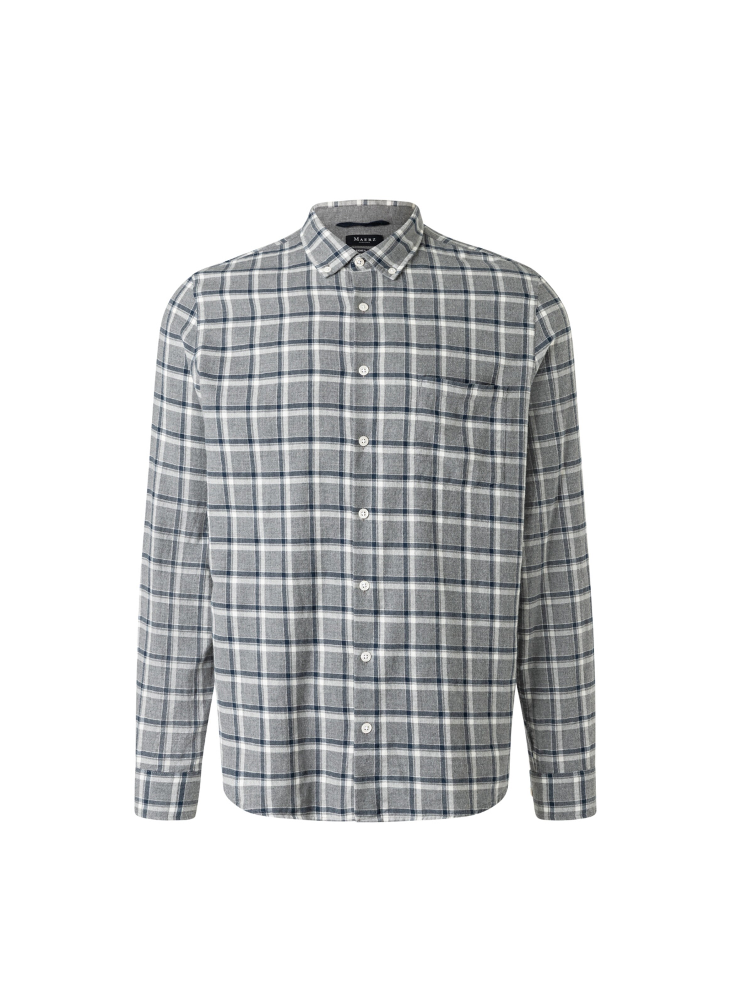 MAERZ Muenchen Regular fit Overhemd in Grijs: voorkant