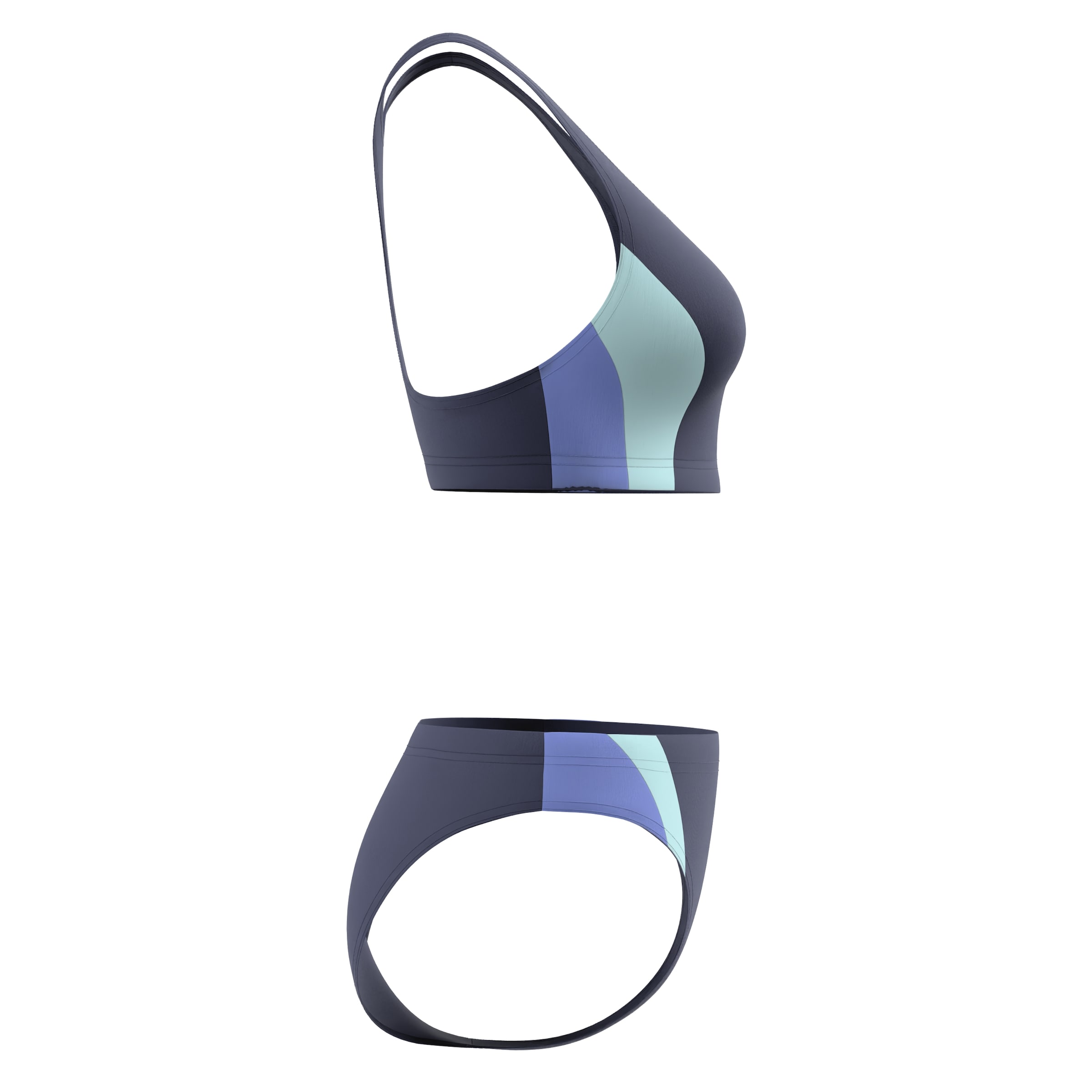 SPEEDO Bustier Sportbikini in Blau