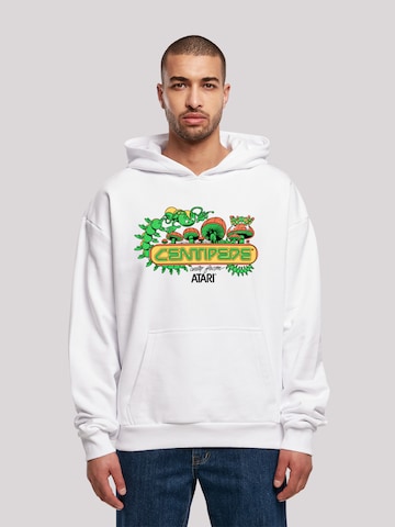 F4NT4STIC Sweatshirt 'Centipede Atari Retro Gaming Art' in Wit: voorkant