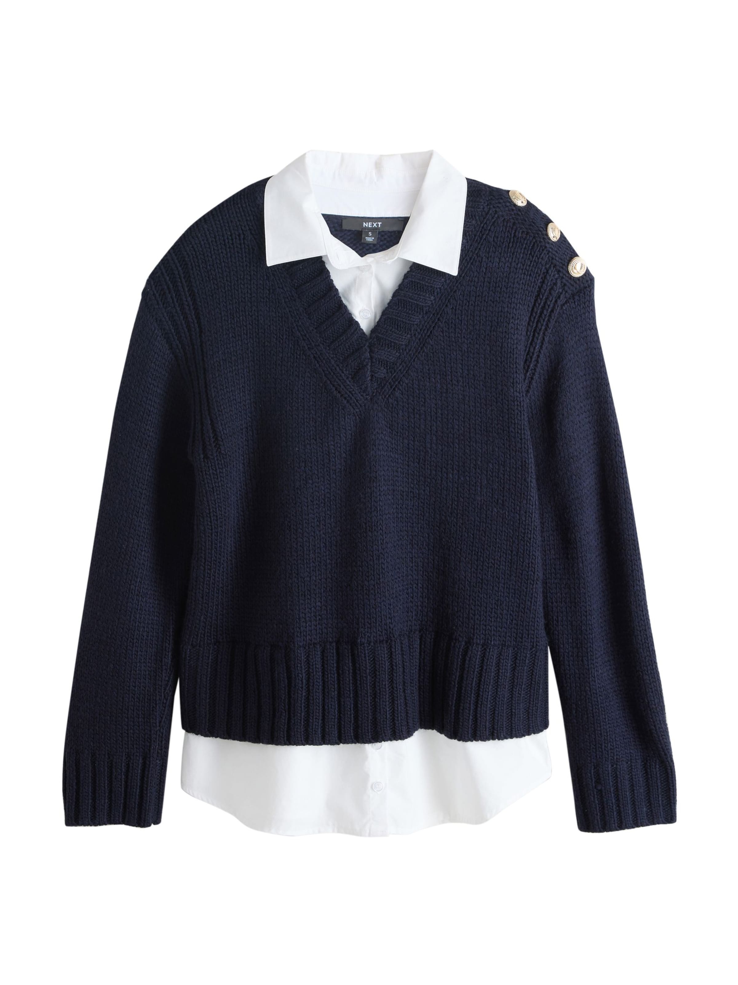 Next Pulover | mornarska / bela barva, Prikaz izdelka