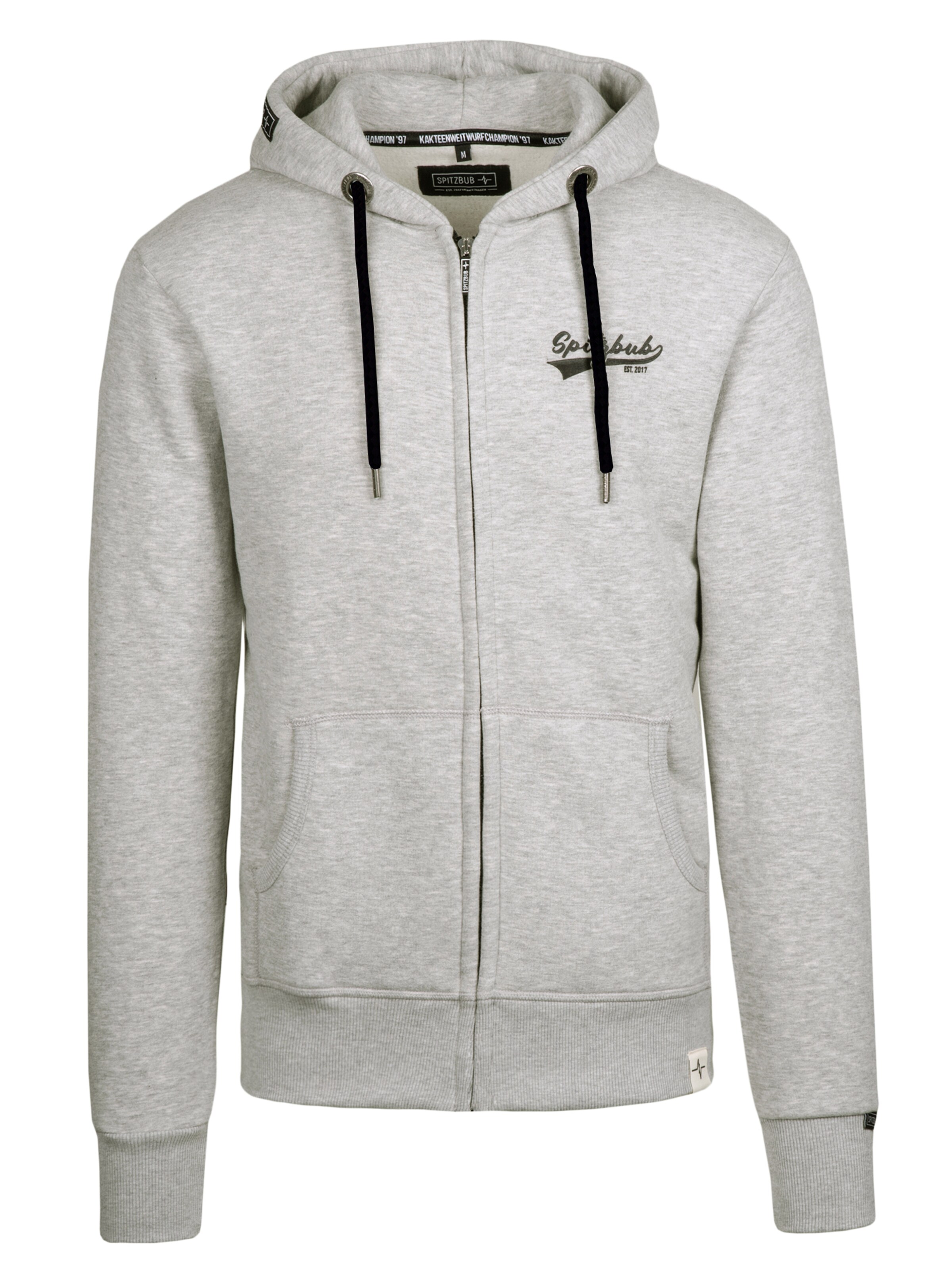 SPITZBUB Sweatjacke 'Kai ' in Grau: Vorderseite