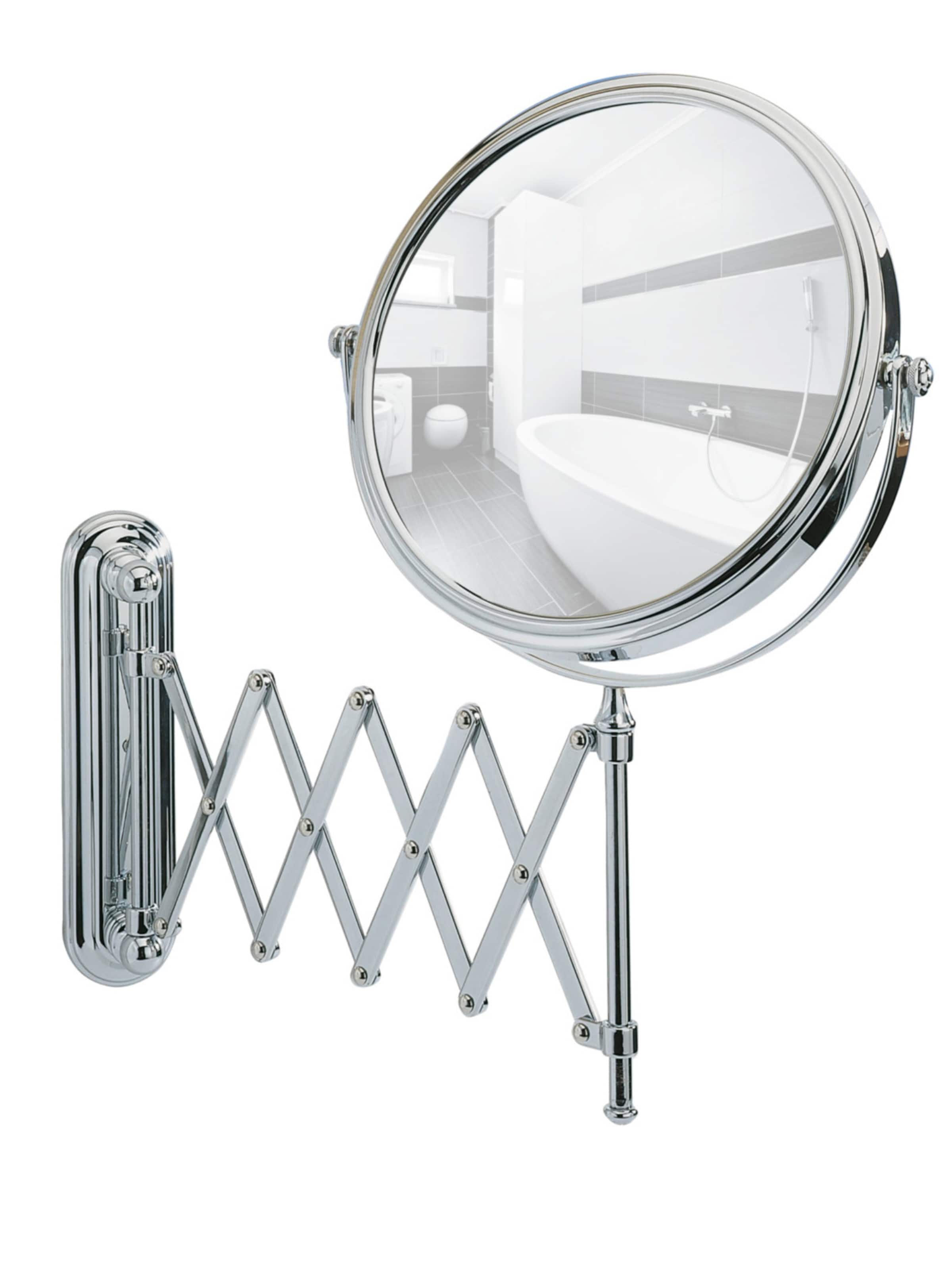Wenko Cosmetic Mirror 'Deluxe' in Silver: front