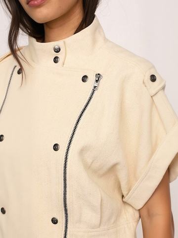 Gilet ' CalinCC ' co'couture en blanc