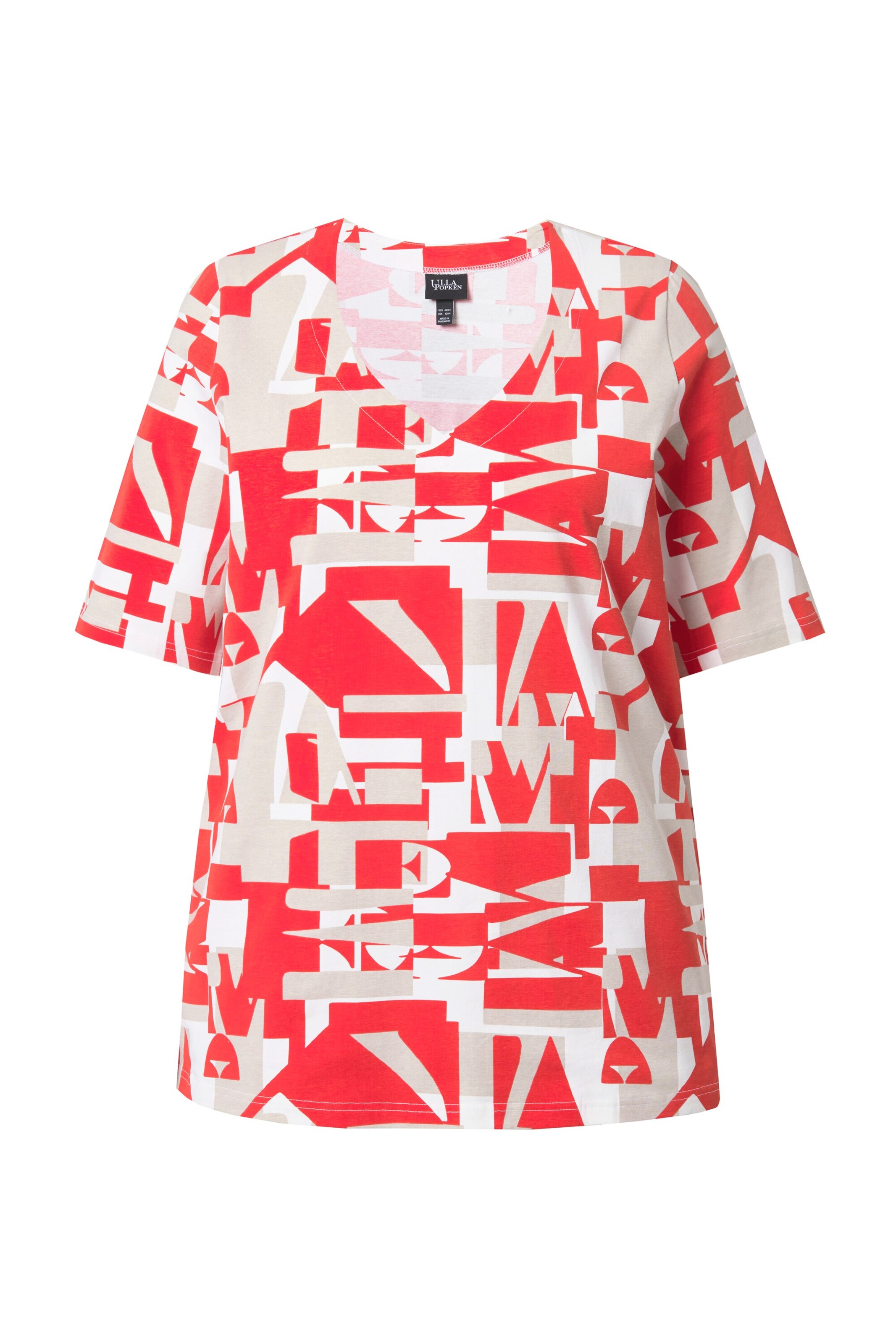 Ulla Popken Shirt in Rood: voorkant