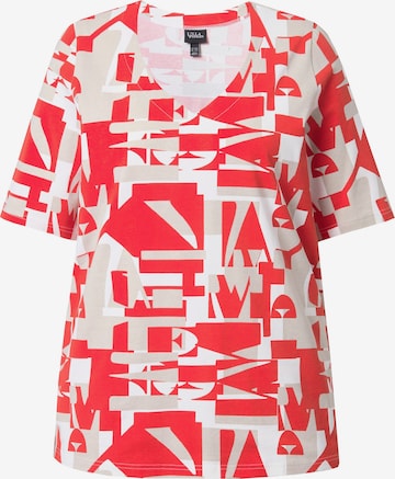 Ulla Popken Shirt in Rood: voorkant