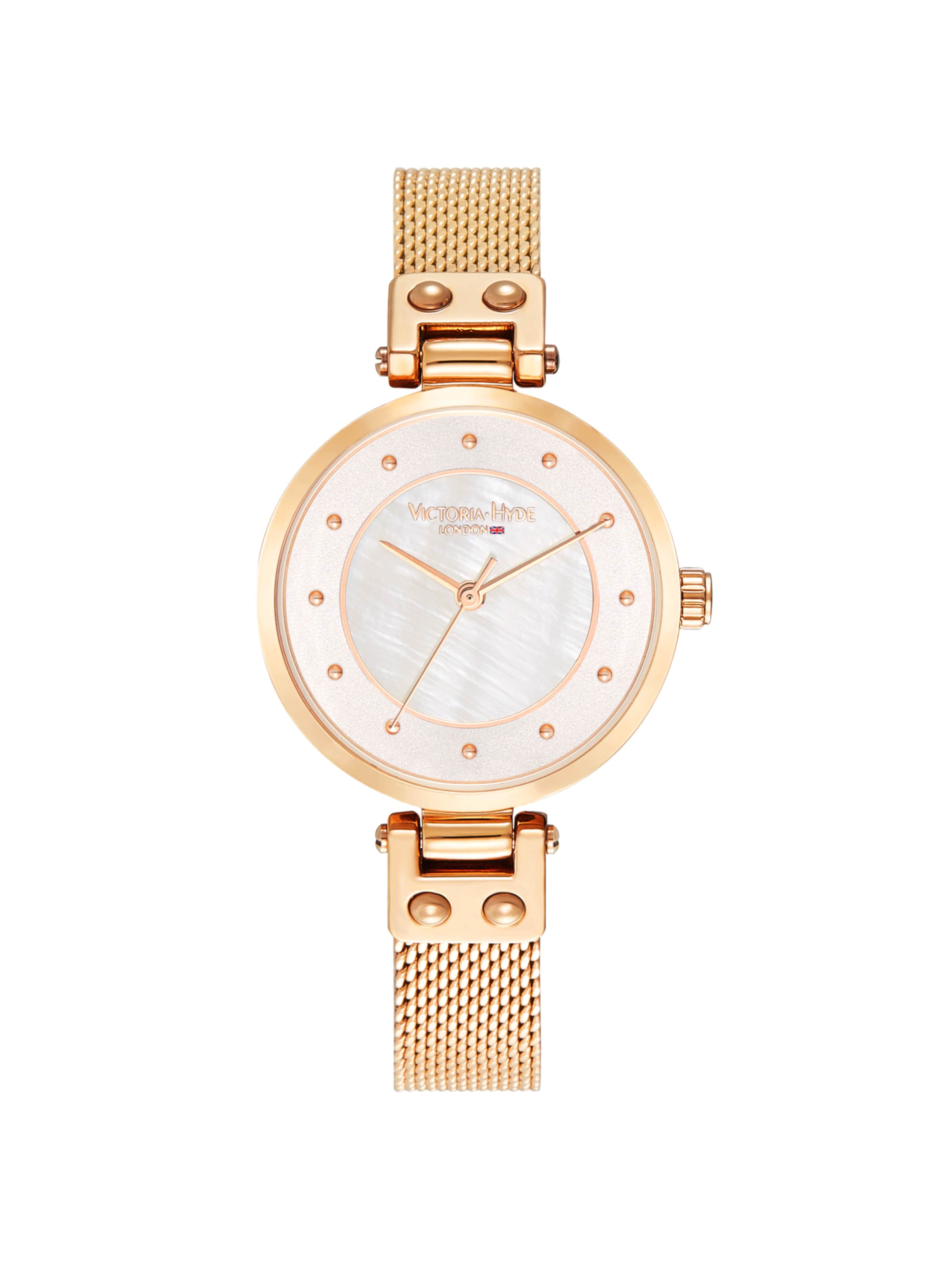 Victoria Hyde - Relógios analógicos 'Pearl Series' em ouro: frente