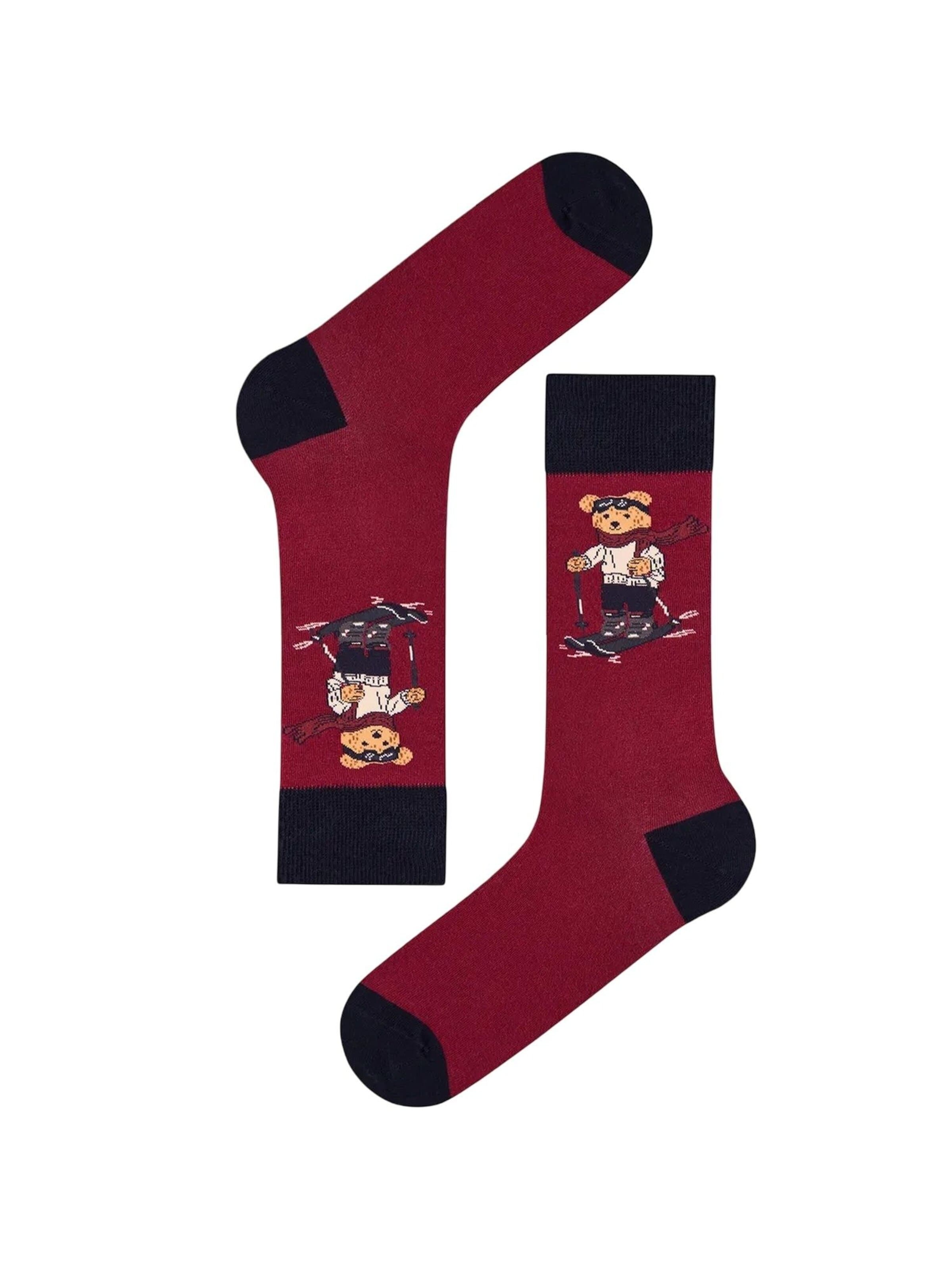 Chaussettes 'PENTI Herren Ski Buddy Socken im Neujahrs-Muster, 2er-Pack' Penti en mélange de couleurs
