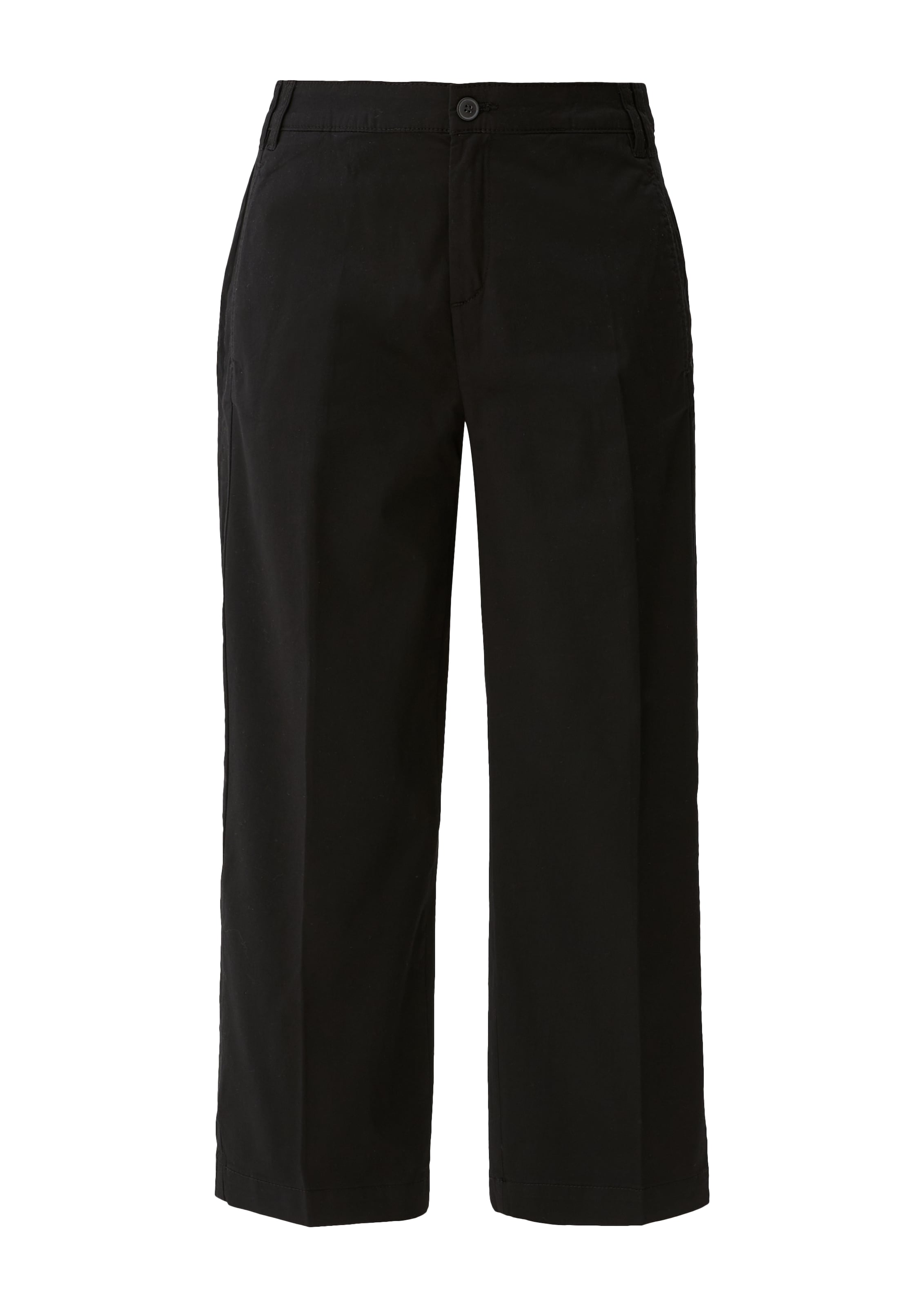s.Oliver Pleat-Front Pants in Black: front