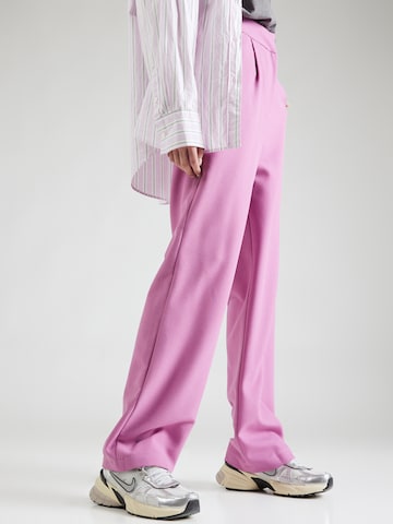 Trendyol Voľný strih Plisované nohavice - ružová: predná strana
