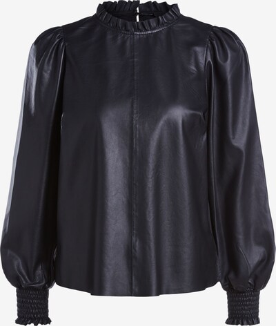 SET Lederbluse in schwarz, Produktansicht
