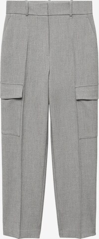 MANGO Regular Панталон с ръб 'Manu' в сиво: отпред