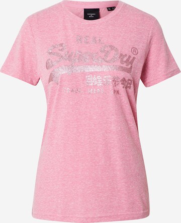 Superdry Shirt in Roze: voorkant