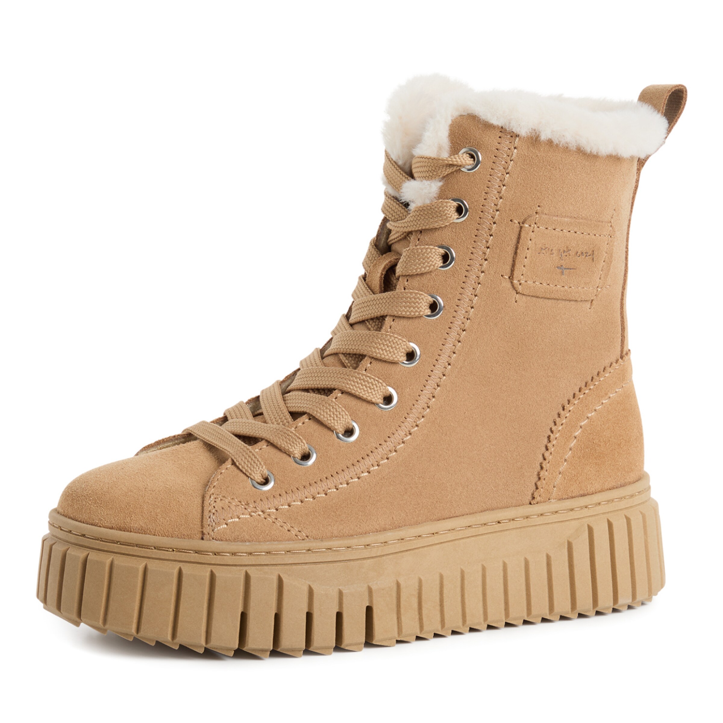 Stivaletto stringato di Tamaris in beige: frontale