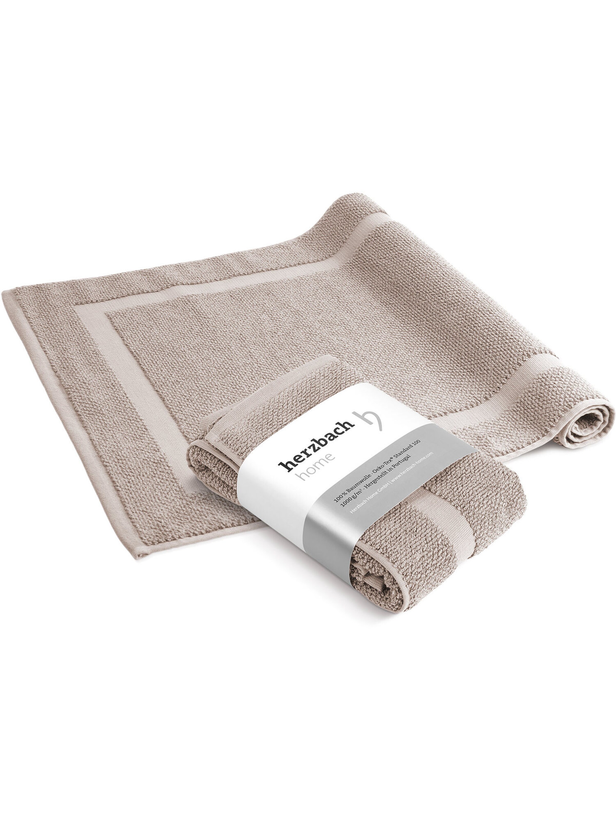 Tapis de bain 'Spa' Herzbach home en beige : devant