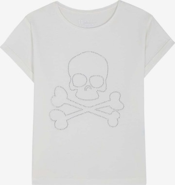 Scalpers Shirt 'Shiny Skull' in White: front
