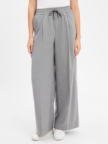 Regular Pantalon à pince Samsøe Samsøe en gris : devant