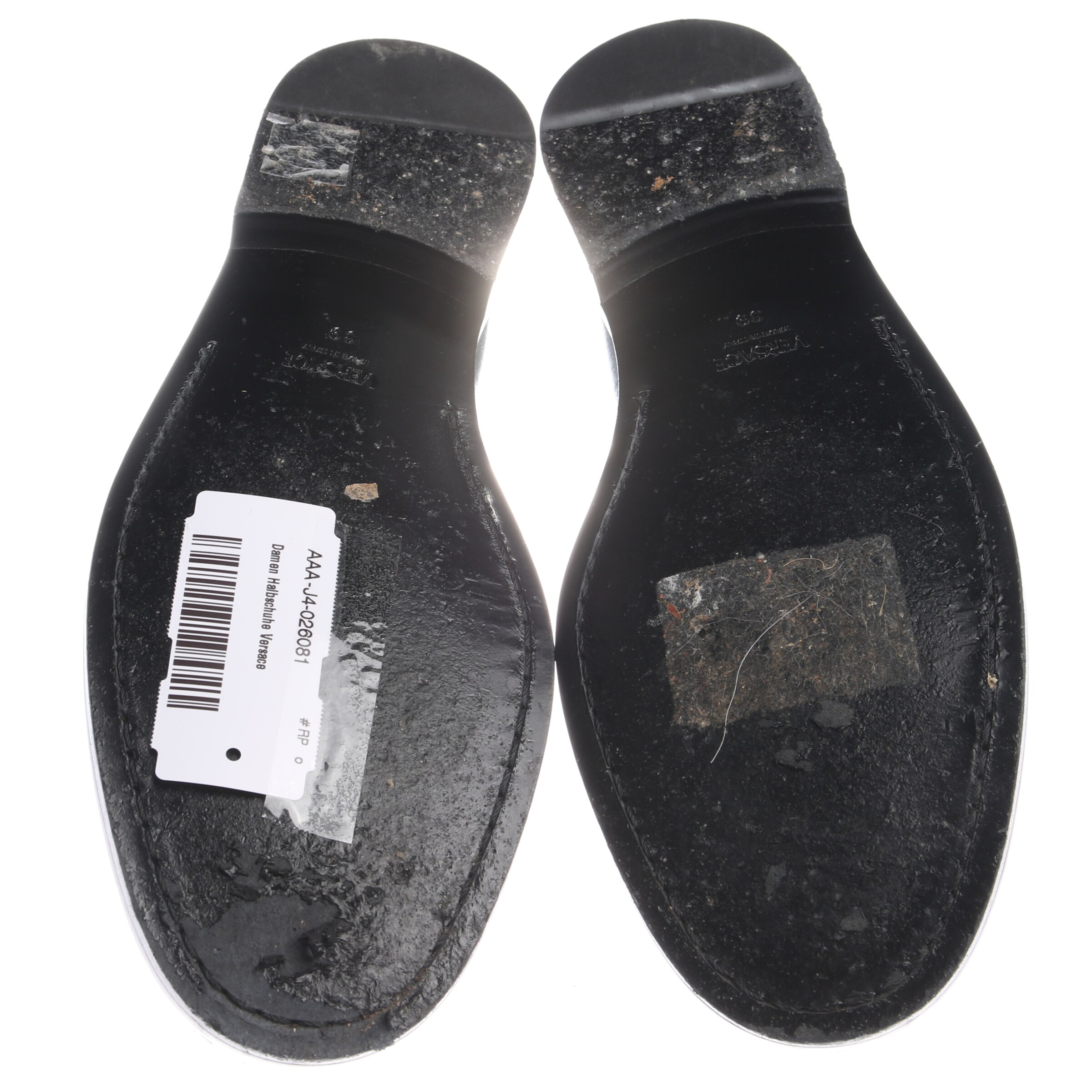 VERSACE Flats & Loafers in 39 in Silver