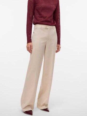 VERO MODA regular Bukser med lægfolder 'VMTexas' i beige