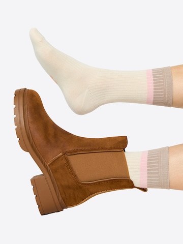 Nur Die Socks ' Soft Modal Ripp ' in Beige